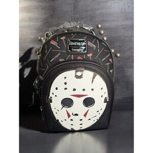 Loungefly Friday the 13th Jason Voorhees Glow in the Dark Mini Backpack NWT